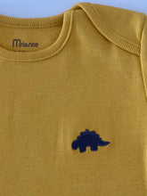 Load image into Gallery viewer, Mustard Dinosaur Bodysuit