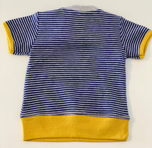 Load image into Gallery viewer, Navy Stripe Mini Logo T-shirt