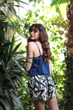 Load image into Gallery viewer, Navy Cami & Short Set