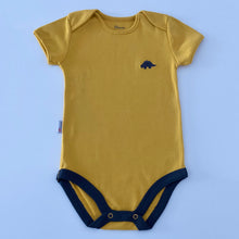 Load image into Gallery viewer, Mustard Dinosaur Bodysuit
