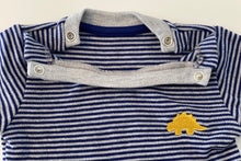 Load image into Gallery viewer, Navy Stripe Mini Logo T-shirt
