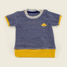 Load image into Gallery viewer, Navy Stripe Mini Logo T-shirt
